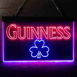 Guiness Shamrock Neon-Like LED Sign