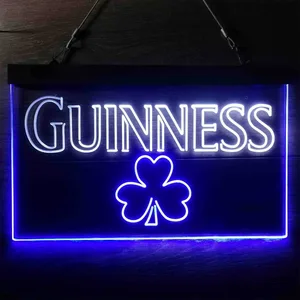 Guiness Shamrock Neon-Like LED Sign