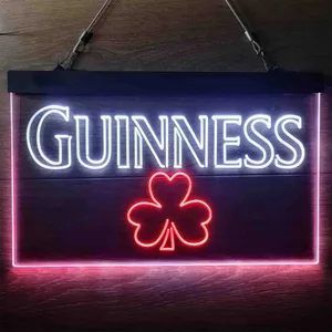 Guiness Shamrock Neon-Like LED Sign