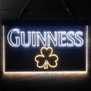 Guiness Shamrock Neon-Like LED Sign