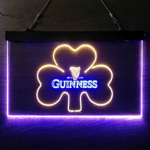 Guinness Clover Leaf Neon-Like LED Sign