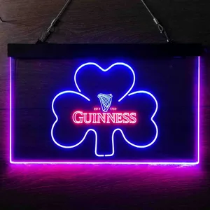 Guinness Clover Leaf Neon-Like LED Sign