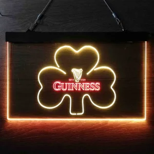 Guinness Clover Leaf Neon-Like LED Sign