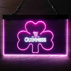 Guinness Clover Leaf Neon-Like LED Sign