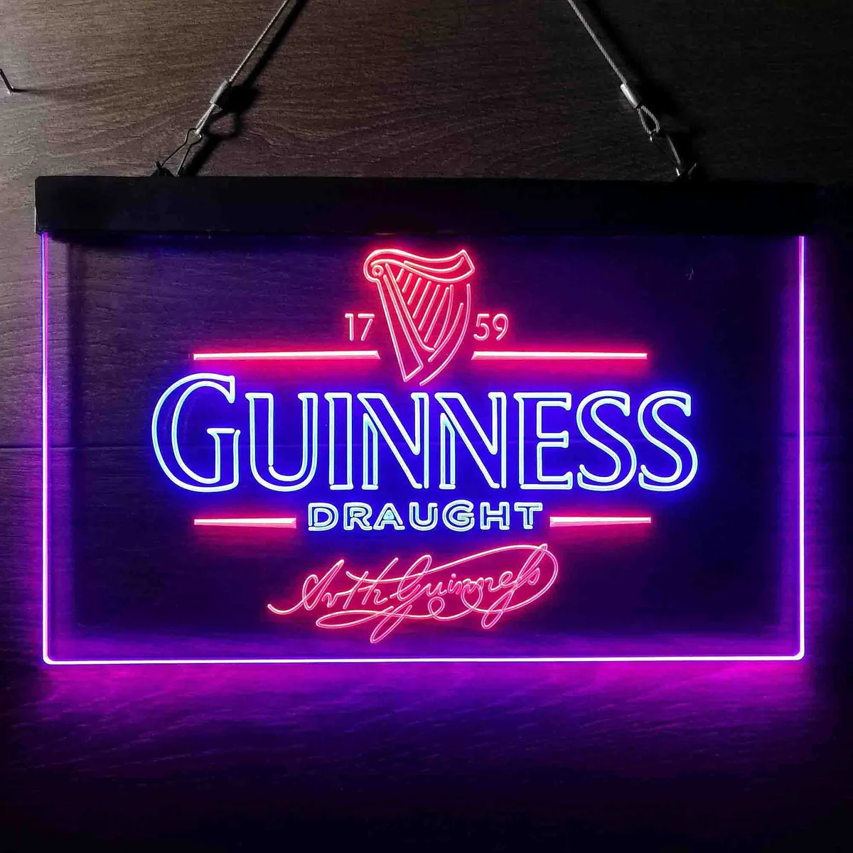 Guinness Draught Arthur Guinness Neon-Like LED Sign