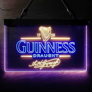 Guinness Draught Arthur Guinness Neon-Like LED Sign