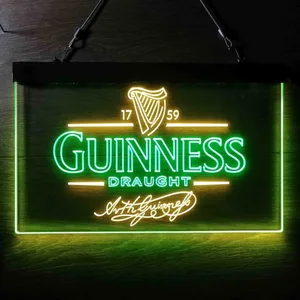 Guinness Draught Arthur Guinness Neon-Like LED Sign