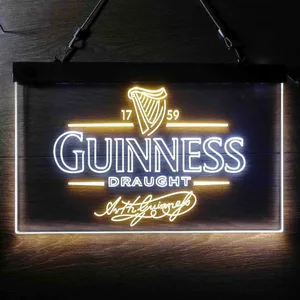 Guinness Draught Arthur Guinness Neon-Like LED Sign