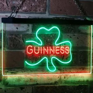 Guinness Shamrock Neon-Like LED Sign