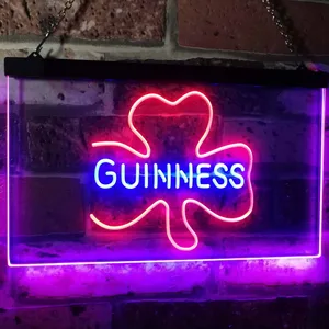 Guinness Shamrock Neon-Like LED Sign