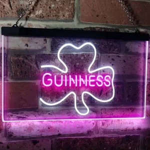 Guinness Shamrock Neon-Like LED Sign