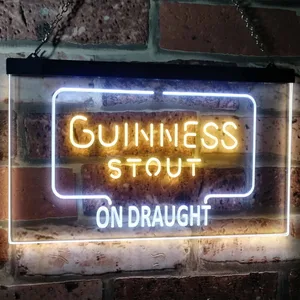 Guinness Stout On Draught Neon-Like LED Sign
