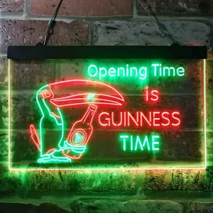 Guinness Toucan Bottle Neon-Like LED Sign