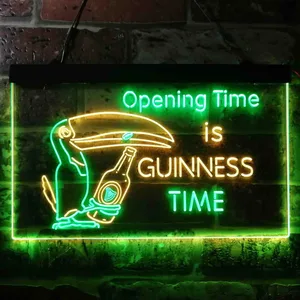 Guinness Toucan Bottle Neon-Like LED Sign