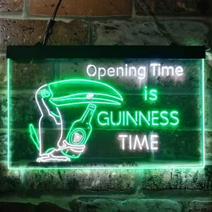 Guinness Toucan Bottle Neon-Like LED Sign