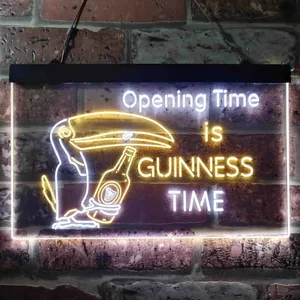 Guinness Toucan Bottle Neon-Like LED Sign
