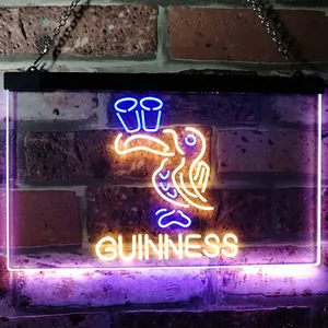 Guinness Toucan Glasses Neon-Like LED Sign