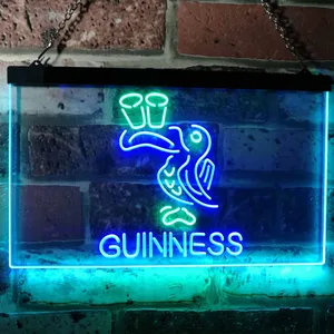Guinness Toucan Glasses Neon-Like LED Sign