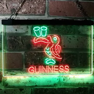 Guinness Toucan Glasses Neon-Like LED Sign