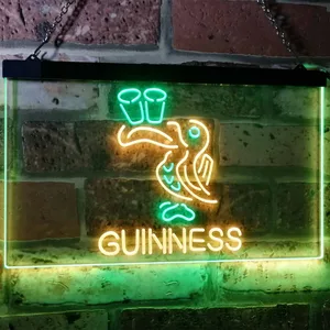 Guinness Toucan Glasses Neon-Like LED Sign