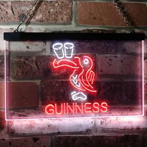 Guinness Toucan Glasses Neon-Like LED Sign