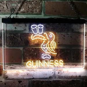 Guinness Toucan Glasses Neon-Like LED Sign