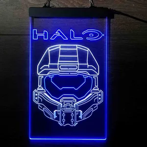 Halo Infinite Master Chief Helmet Neon-Like LED Sign