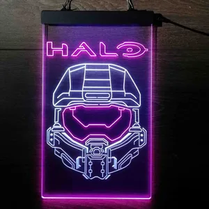 Halo Infinite Master Chief Helmet Neon-Like LED Sign