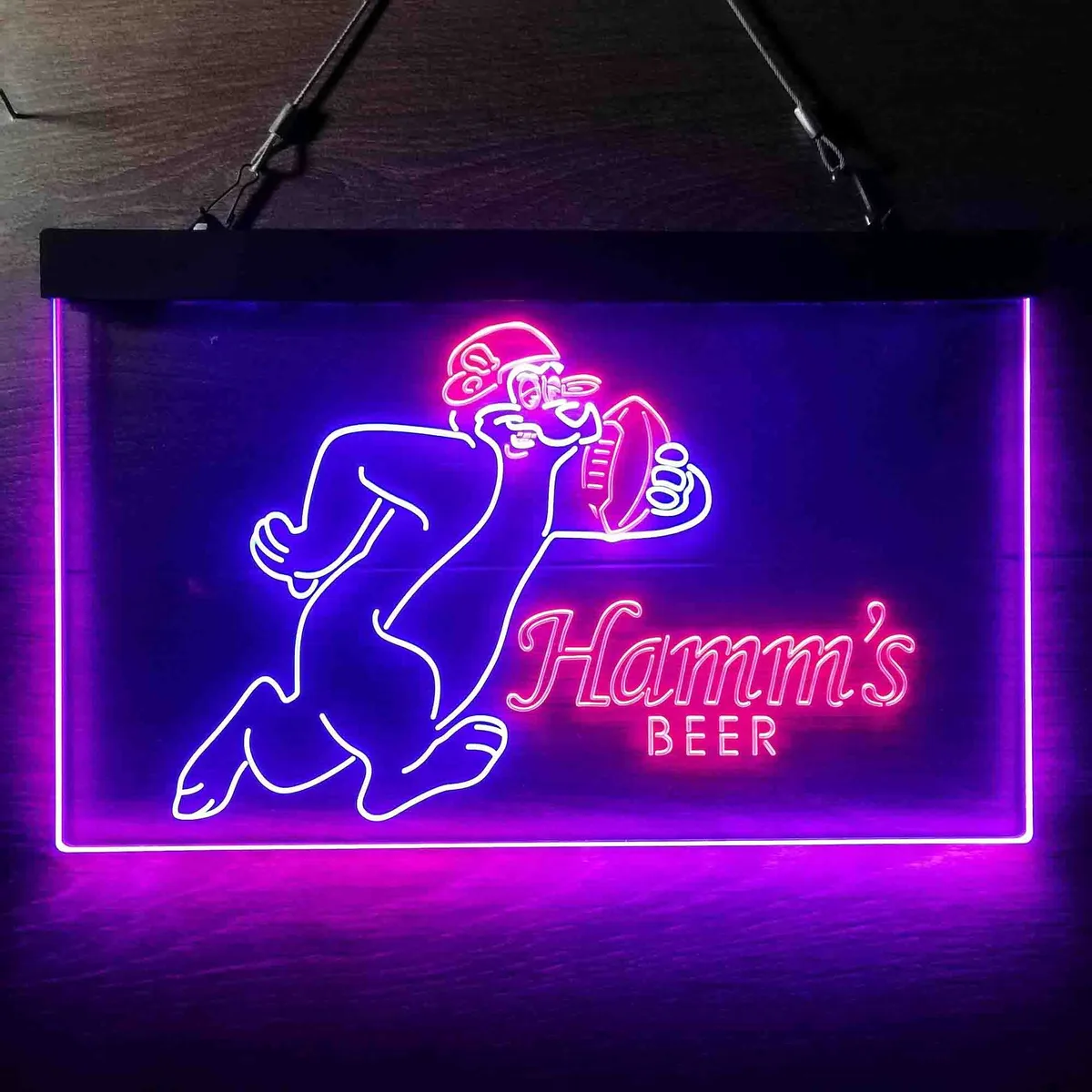 Hamm's Bear Rugby Neon-Like LED Sign