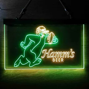 Hamm's Bear Rugby Neon-Like LED Sign