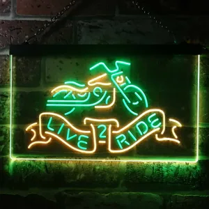 Harley Davidson Live 2 Ride Bike Neon-Like LED Sign