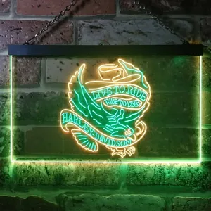 Harley Davidson Live to Ride Eagle Neon-Like LED Sign