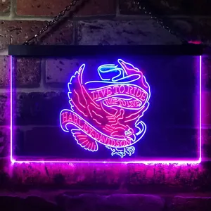 Harley Davidson Live to Ride Eagle Neon-Like LED Sign