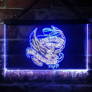 Harley Davidson Live to Ride Eagle Neon-Like LED Sign