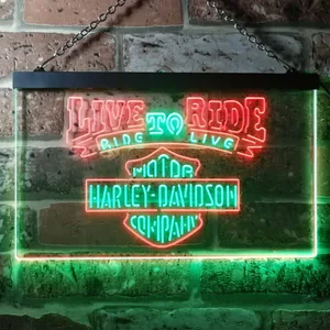 Harley Davidson Live to Ride Neon-Like LED Sign