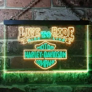 Harley Davidson Live to Ride Neon-Like LED Sign