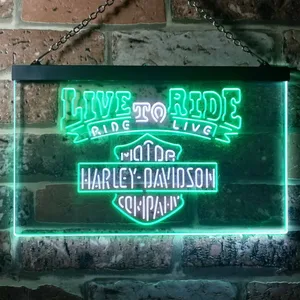 Harley Davidson Live to Ride Neon-Like LED Sign