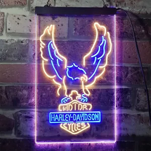 Harley Davidson Up Wing Eagle Neon-Like LED Sign