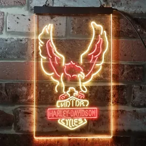 Harley Davidson Up Wing Eagle Neon-Like LED Sign