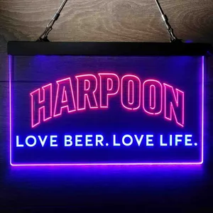 Harpoon Love Beer. Love Life. Neon-Like LED Sign