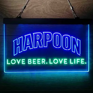 Harpoon Love Beer. Love Life. Neon-Like LED Sign