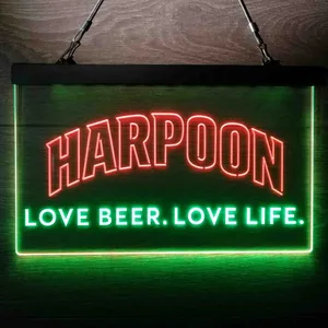 Harpoon Love Beer. Love Life. Neon-Like LED Sign