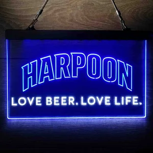 Harpoon Love Beer. Love Life. Neon-Like LED Sign