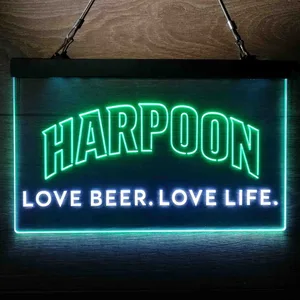 Harpoon Love Beer. Love Life. Neon-Like LED Sign