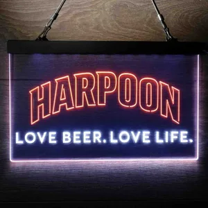 Harpoon Love Beer. Love Life. Neon-Like LED Sign