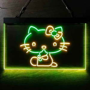 Hello Kitty Sitting Neon-Like LED Sign