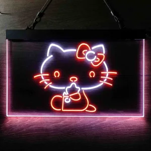 Hello Kitty Sitting Neon-Like LED Sign