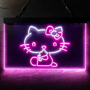 Hello Kitty Sitting Neon-Like LED Sign