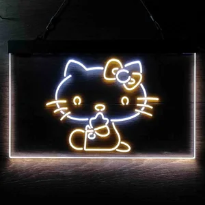 Hello Kitty Sitting Neon-Like LED Sign