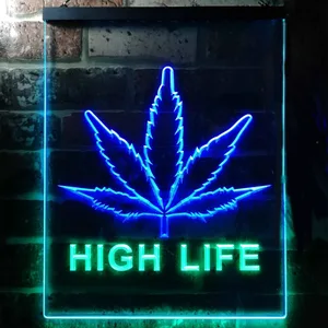 High Life Weed Neon-Like LED Sign